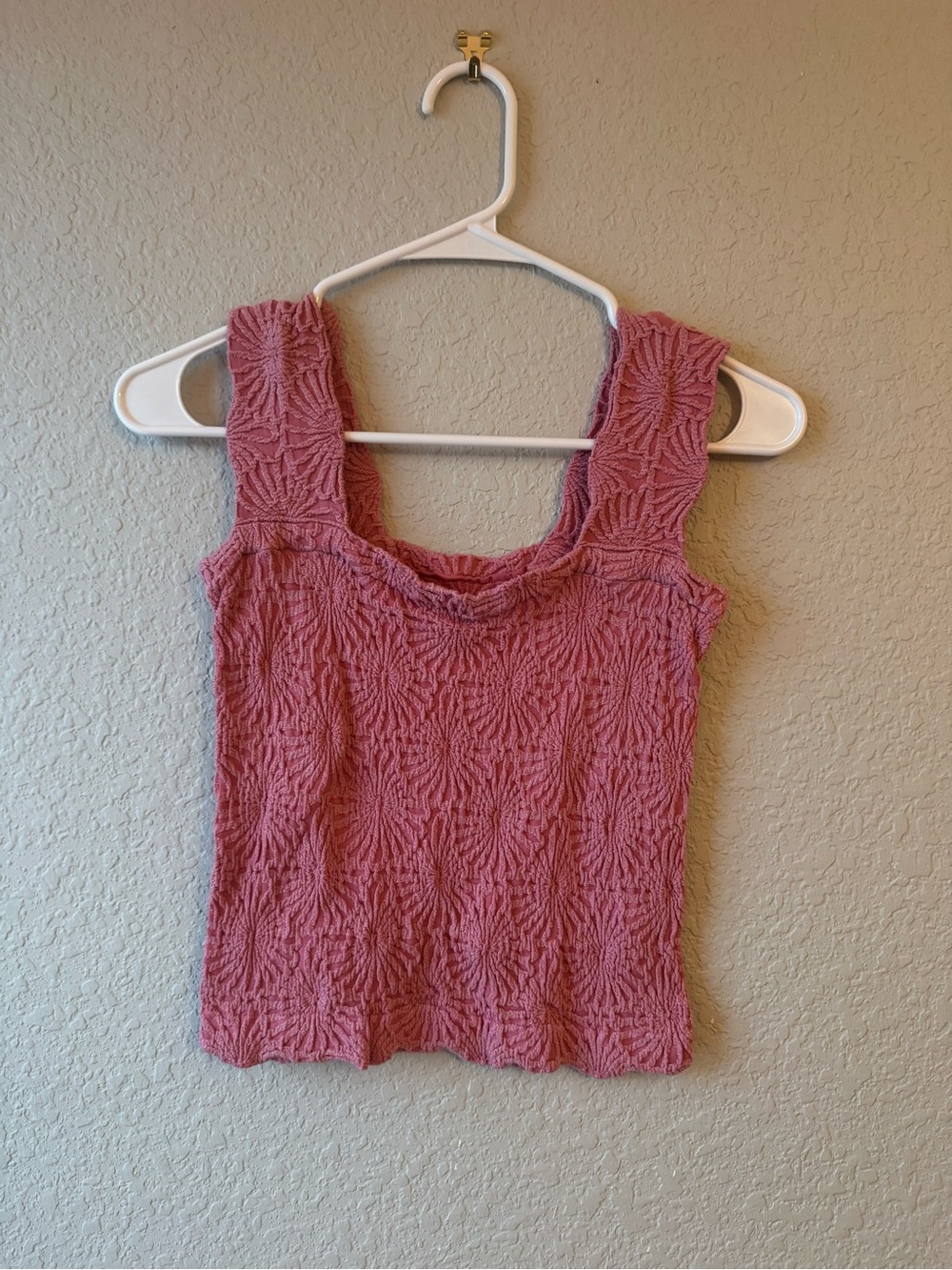 Dusty Rose Textured Tank Top - Women’s Knit. Free People Dupe